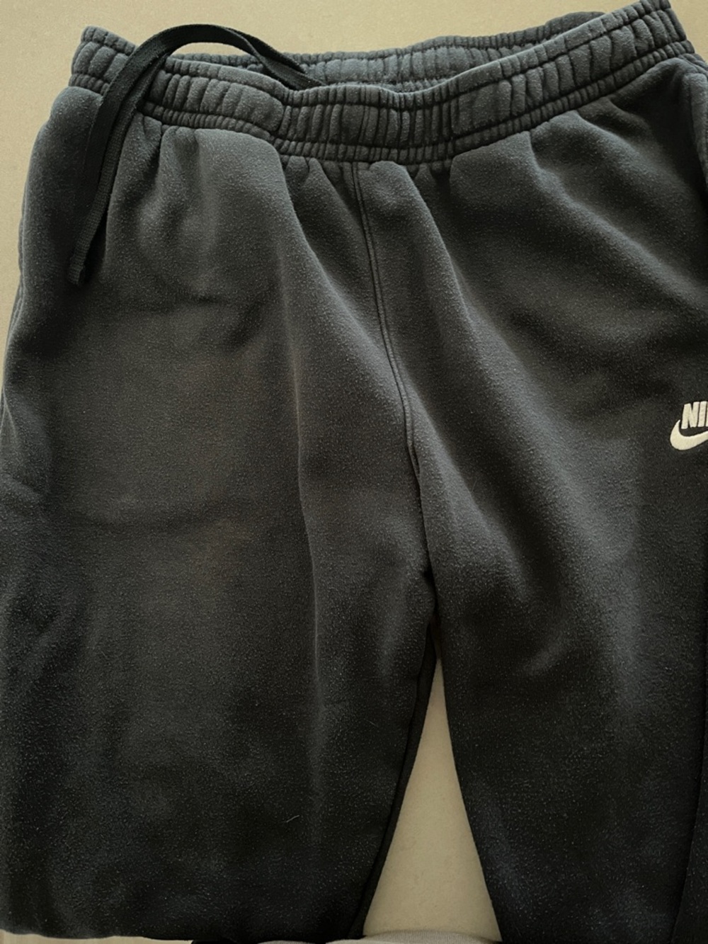 Nike Kids Black Jogger Sweatpants with White Logo